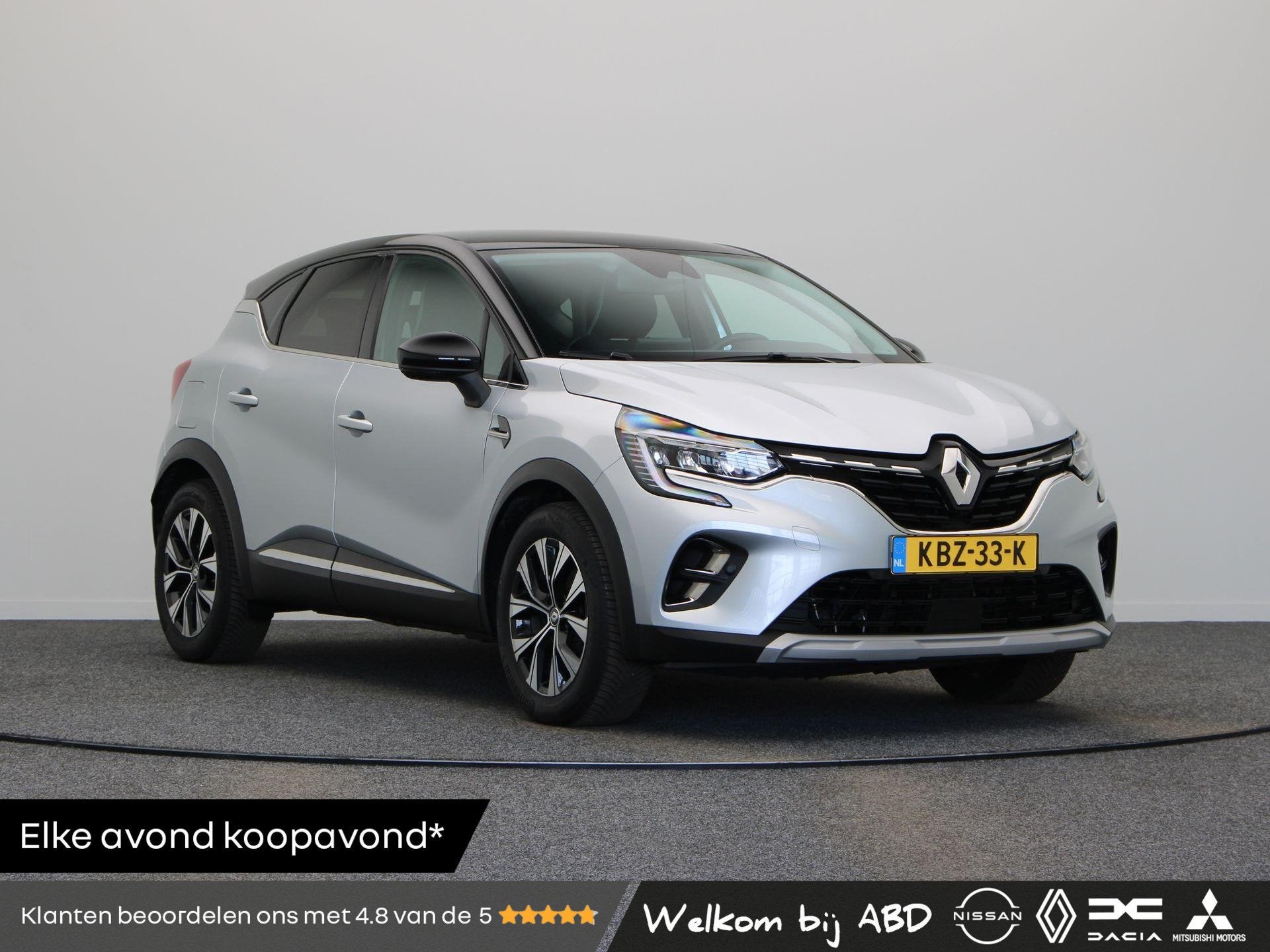 Renault Captur 1.6 E-Tech Hybrid 145 Techno | Navigatie | Ac, Gebruikt, 715 kg, Leder en Stof, Hybride Elektrisch/Benzine