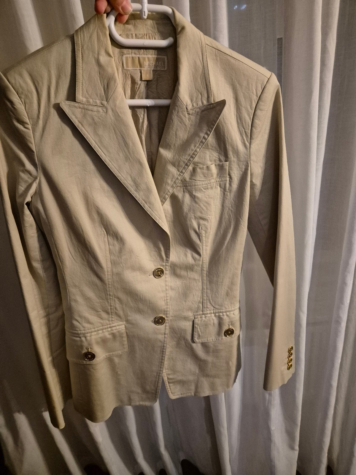 Michael Kors licht zandkleurige blazer, Michael Kors, Beige, Ophalen of Verzenden, Zo goed als nieuw