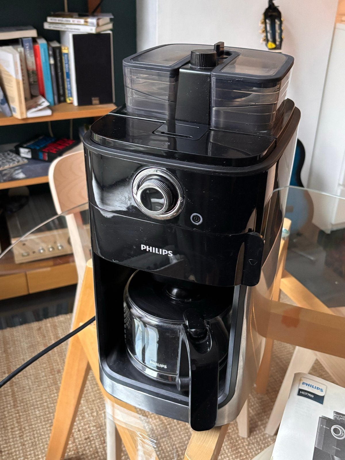 Koffiemachine met bonenmaler Philips HD7769, Ophalen, Gebruikt, Koffiemachine, 4 tot 10 kopjes