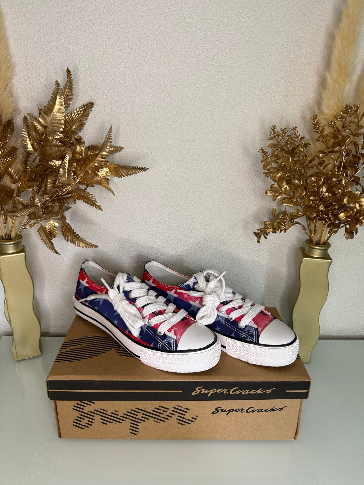 Super Cracks Allstar Sneakers Maat 36 - Amerikaanse Vlag, Ophalen of Verzenden, Nieuw, Blauw, Sneakers of Gympen