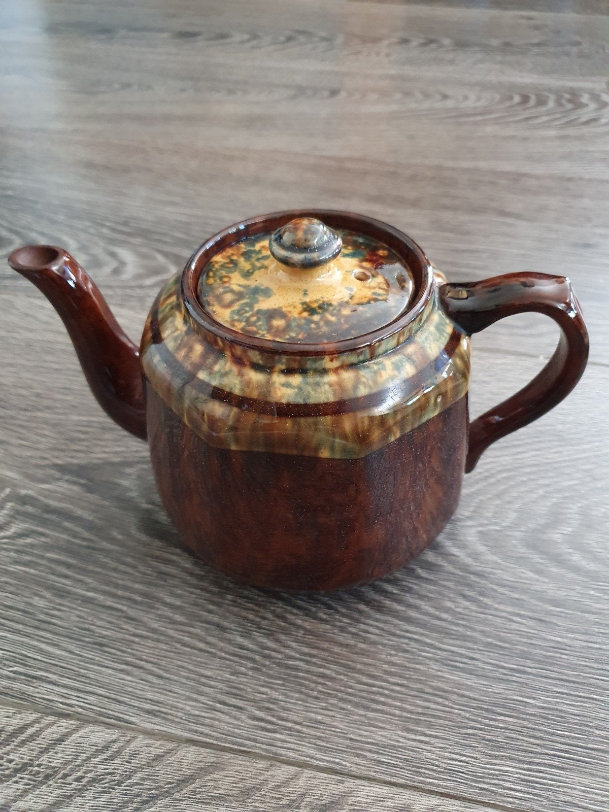Vintage theepot Made in England - Bruin met glazuur, Ophalen of Verzenden