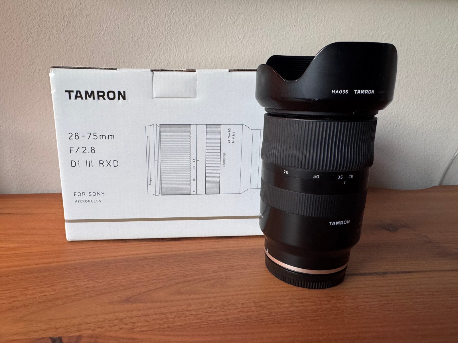 Tamron 28-75mm f/2.8 Di III RXD (Sony E-mount), Audio, Tv en Foto, Fotografie | Lenzen en Objectieven, Ophalen, Zo goed als nieuw