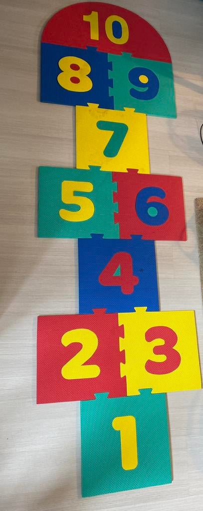 Foam Tegels met Nummers - Puzzel & Hinkelplezier, Ophalen of Verzenden, Gebruikt