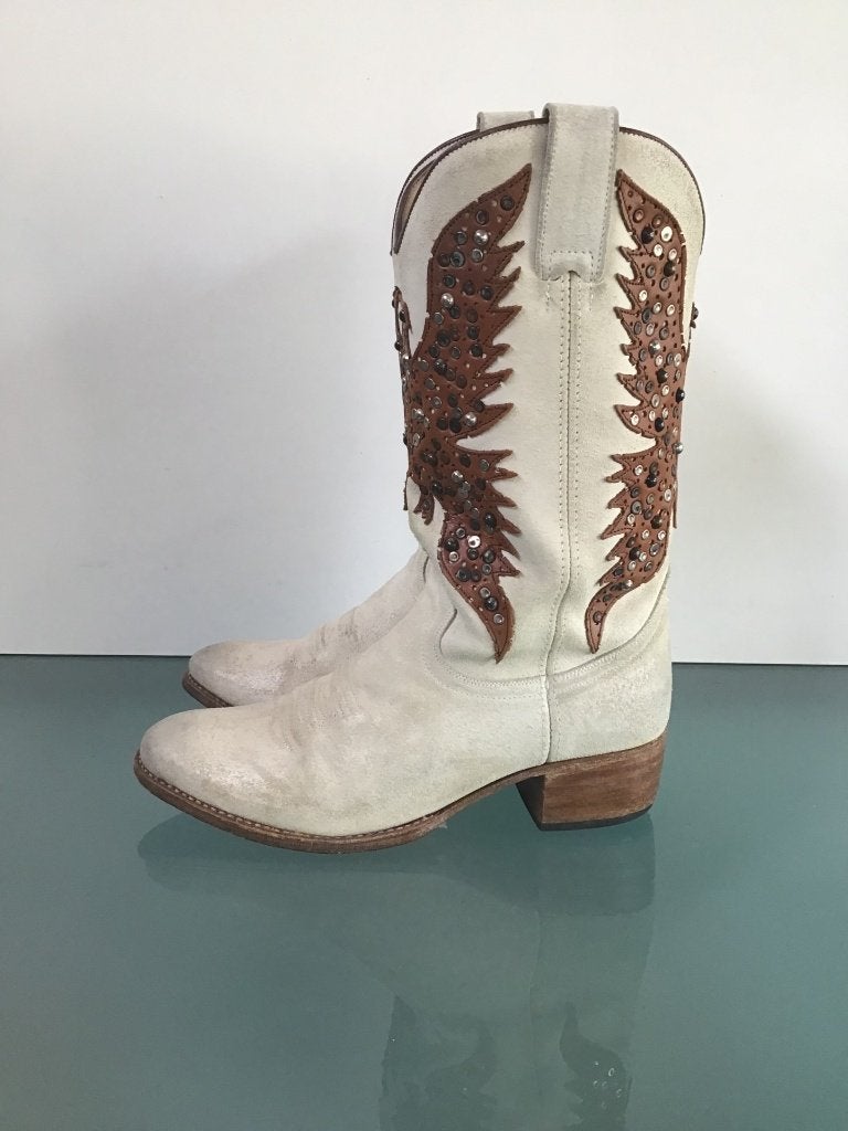 Sendra 37 beige bruin | Boho boots | Gratis verzenden, Verzenden, Beige, Zo goed als nieuw, Hoge laarzen