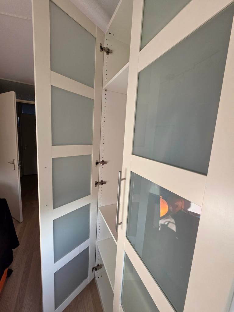 Witte kledingkastdeuren Ikea, Modern, 25 tot 50 cm, Gebruikt, Met deur(en)