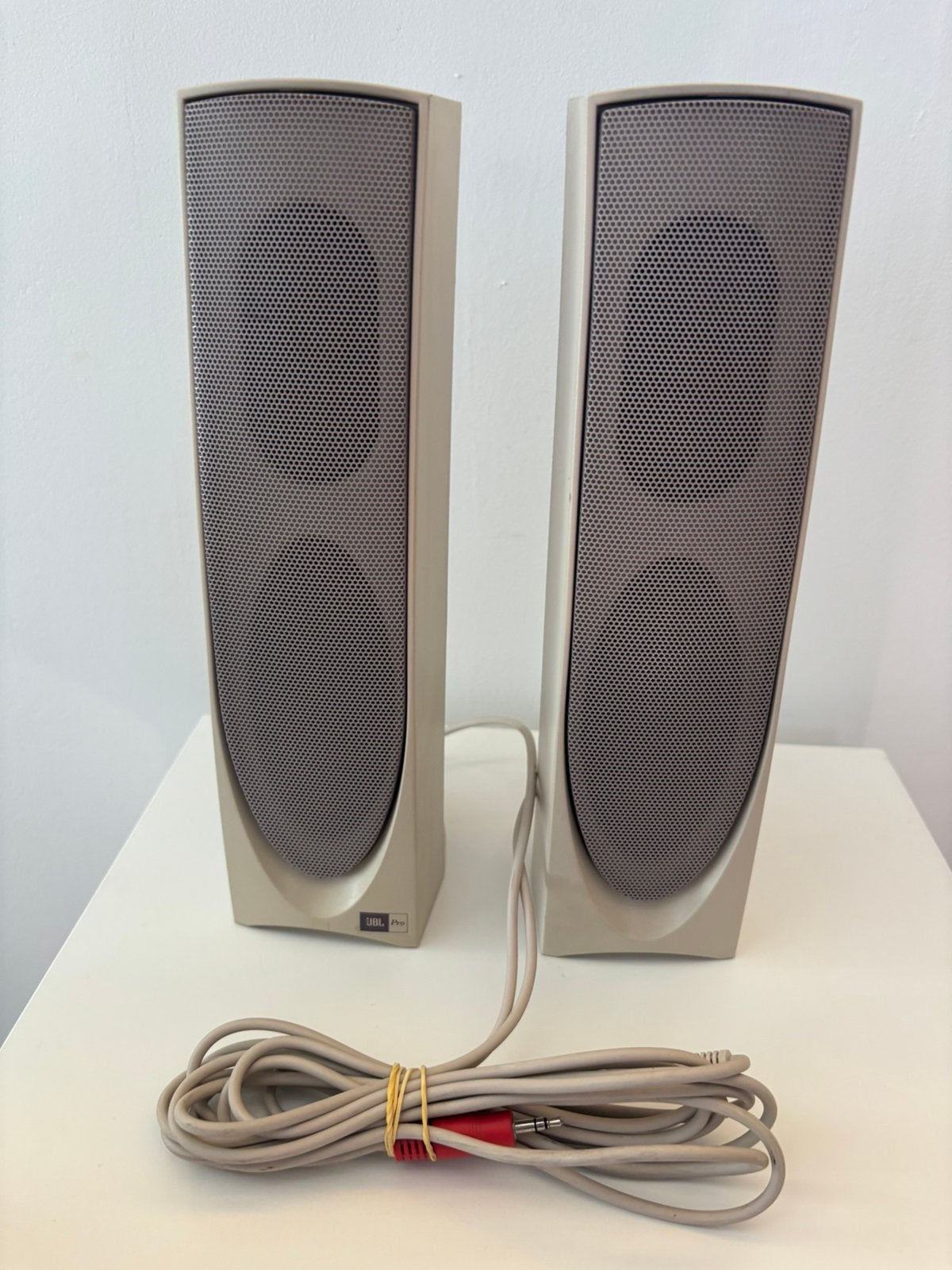Vintage JBL Pro Compaq speakers 320426-001 – retro PC – set, Computers en Software, Pc speakers, Ophalen of Verzenden, Zo goed als nieuw