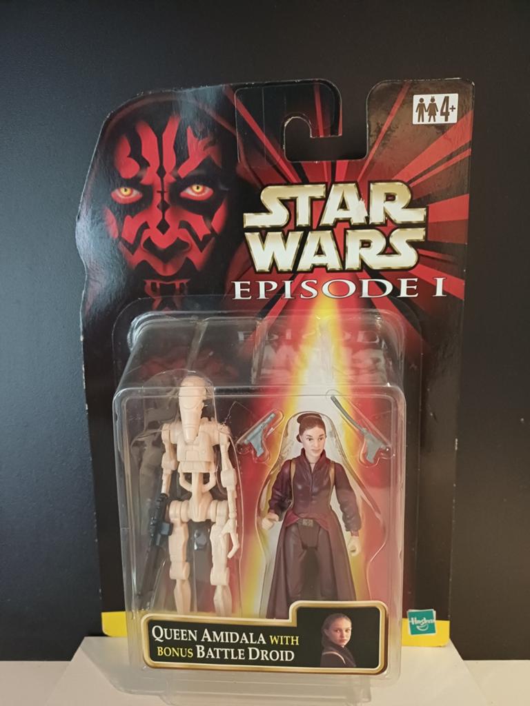 Star Wars TPM Queen Amidala with battle droid, Ophalen of Verzenden, Actiefiguurtje