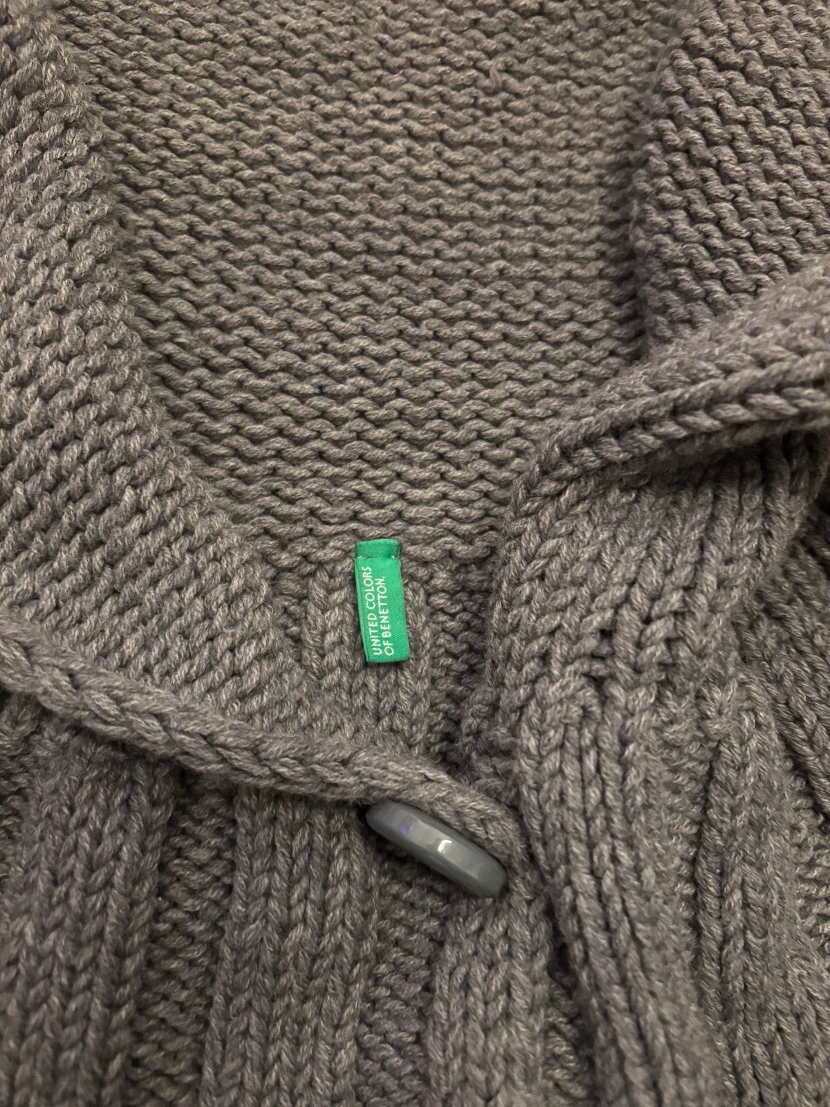 Poncho/cape van United Colors of Benetton. Grijs, Ophalen of Verzenden, Gedragen