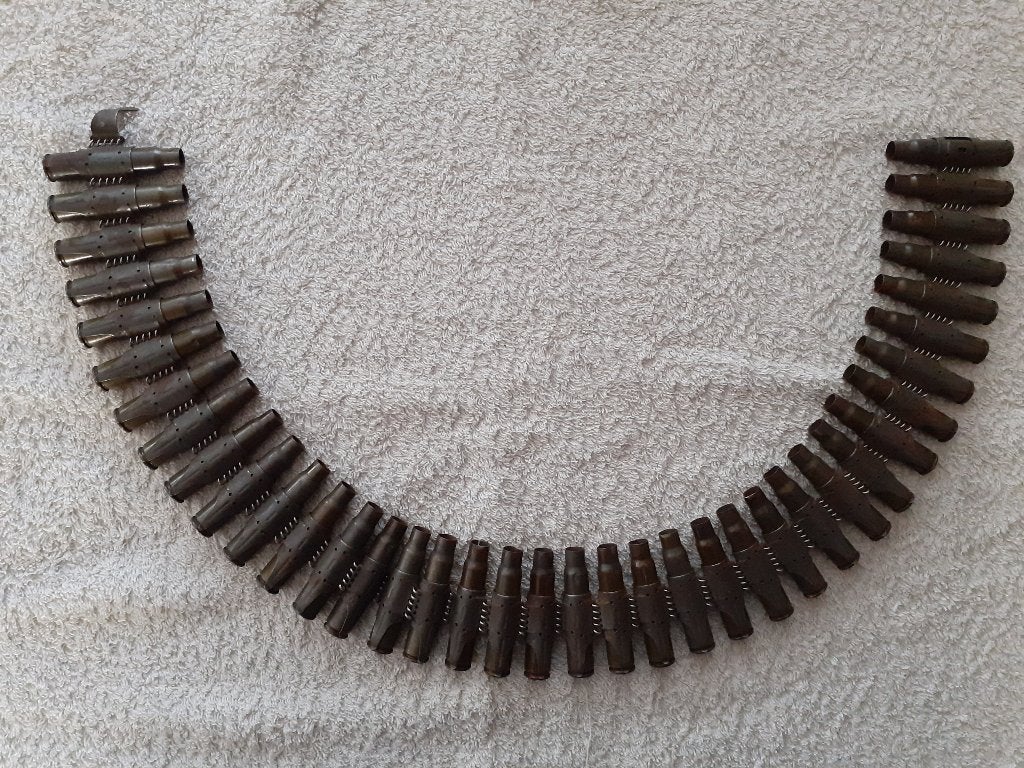 Hulzenband MG Duits(ONKLAAR) staal, Ophalen of Verzenden, Landmacht, Duitsland, Hulzen of Bodemvondsten