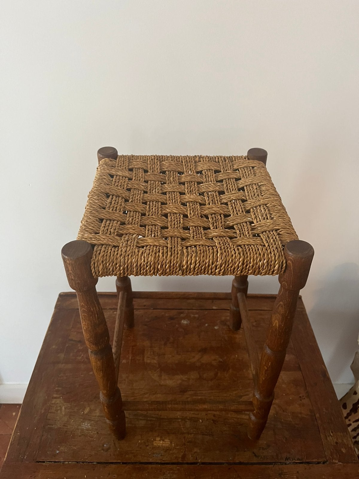 AUTHENTIEKE VINTAGE KRUK MET KOORD ZIT KRUKJE, Huis en Inrichting, Ophalen of Verzenden, Zo goed als nieuw, Hout