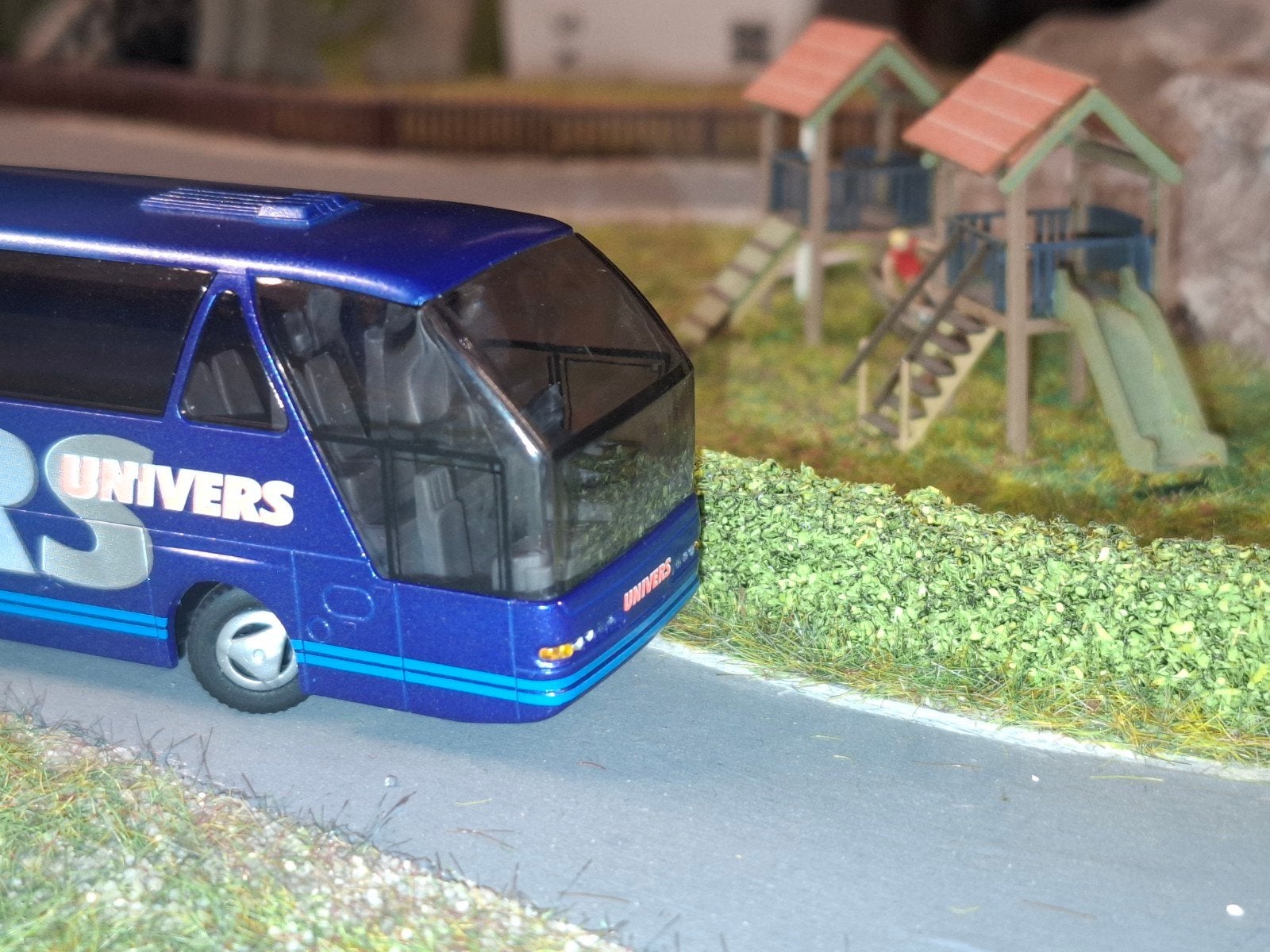 Car faller systeem reis bus blauw, Ophalen of Verzenden, Zo goed als nieuw, Bus of Vrachtwagen, Overige merken