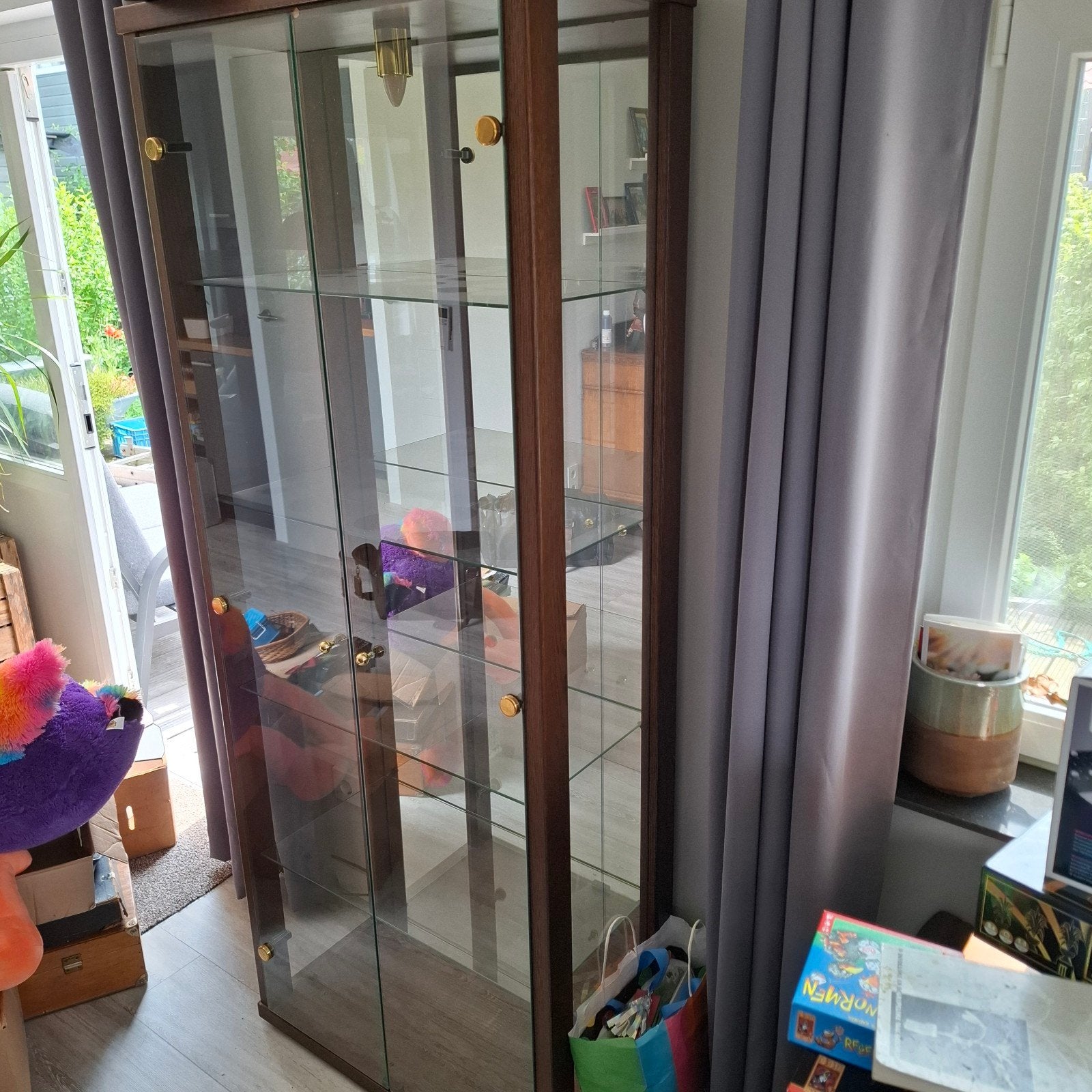 Vitrinekast, Ophalen, 50 tot 100 cm, Zo goed als nieuw, 150 tot 200 cm