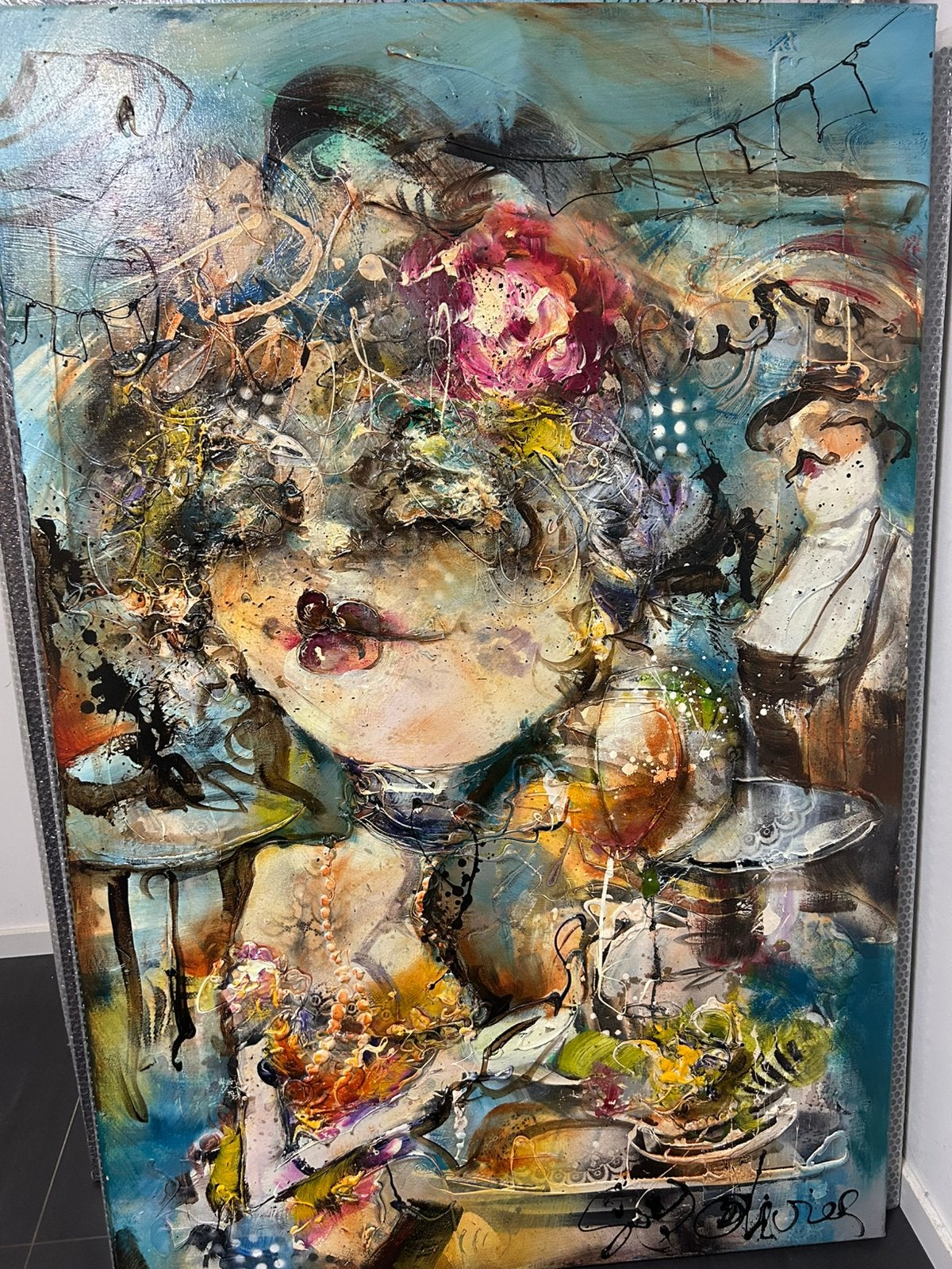 Origineel schilderij van Guy Olivier – 100 x 150 cm, Antiek en Kunst, Ophalen