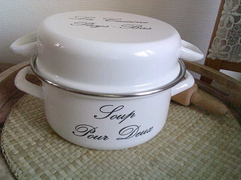 Relance Casserole Pour Tout/Soup Pour Deux emaille pan 22cm, Ophalen of Verzenden, Nieuw, Emaille, Overige typen