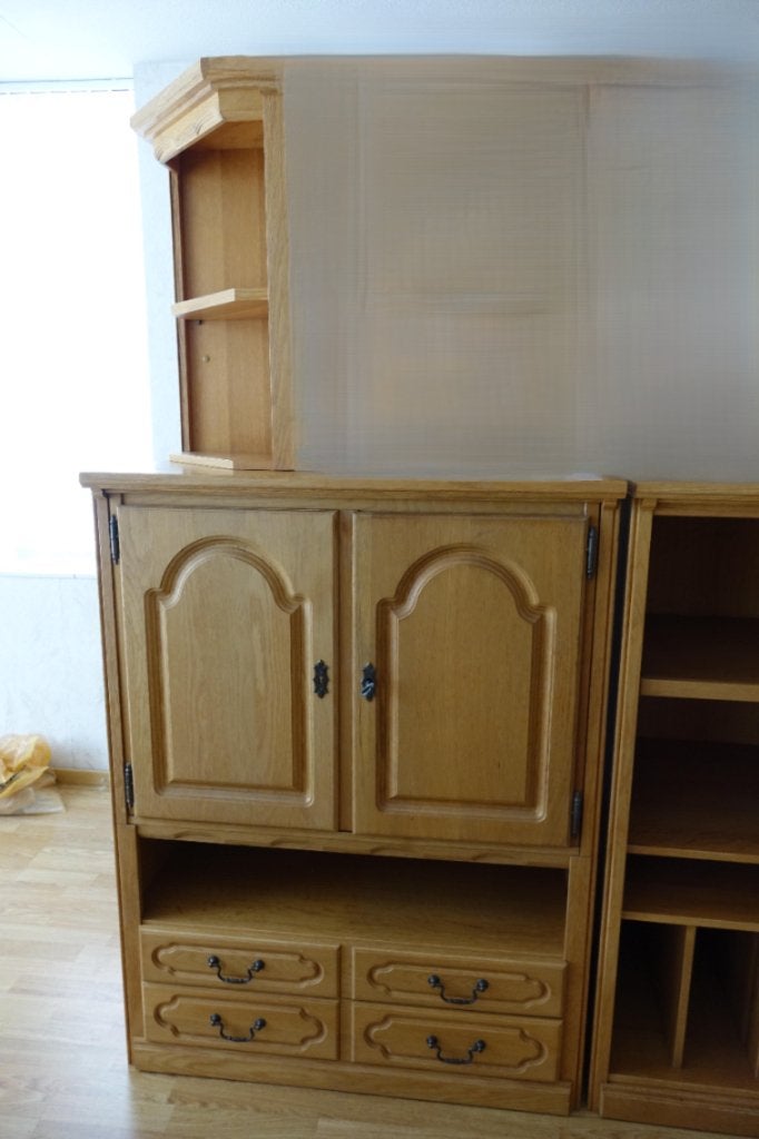 Wandmeubel, Ophalen, Gebruikt, Met deur(en), Eikenhout