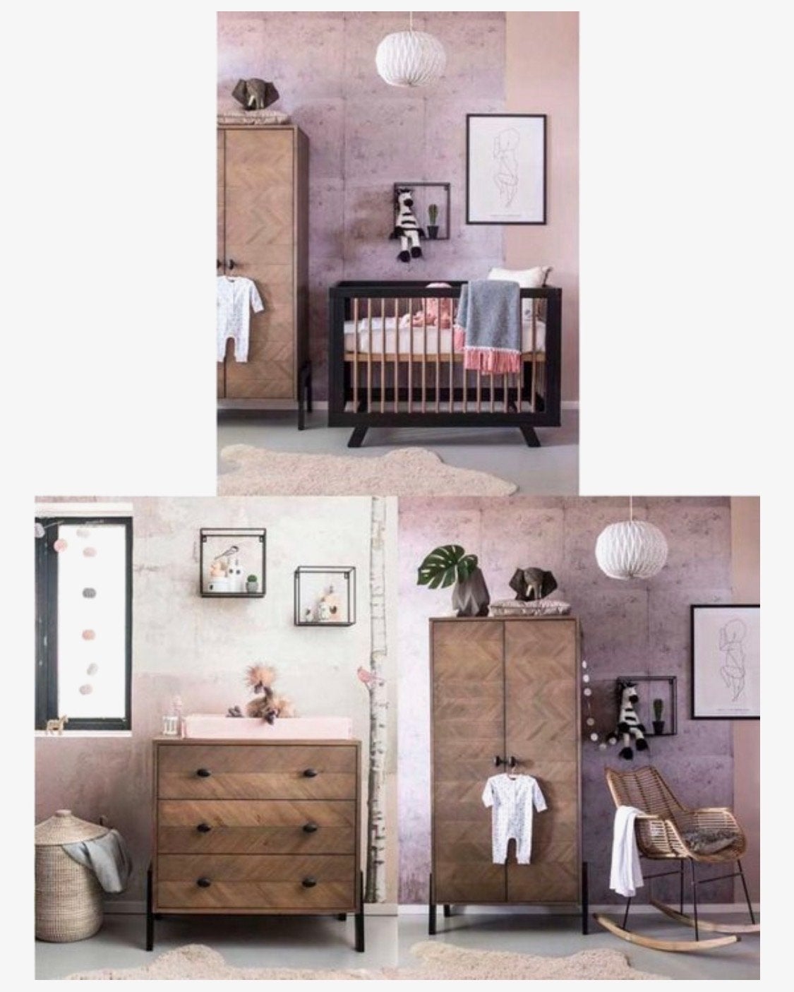Complete Babykamer Set: Ledikant, Commode en Kledingkast, Kinderen en Baby's, Ophalen, Gebruikt, Jongetje of Meisje