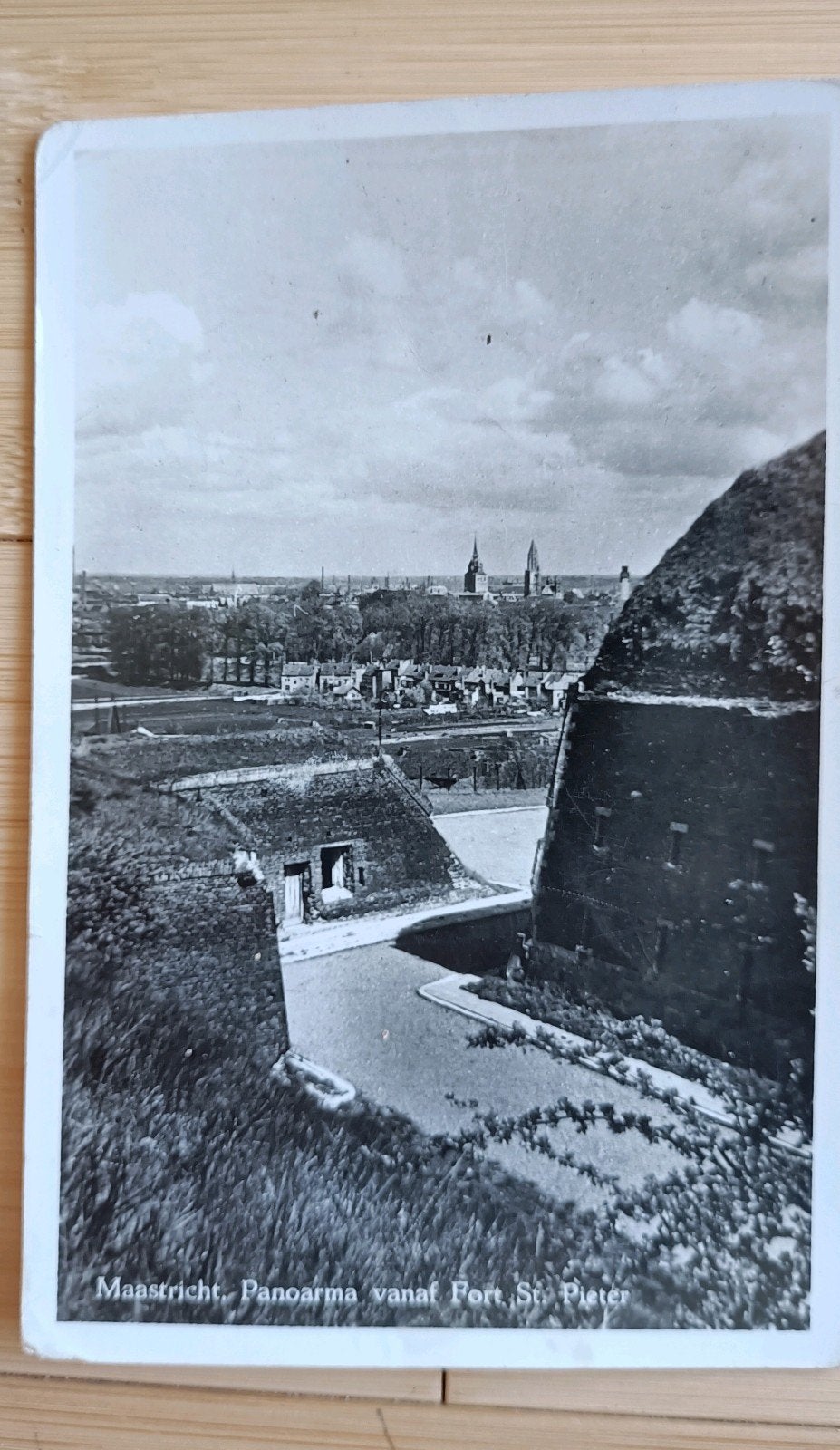 Maastricht. panarama vanaf Fort Sint Pieter, Verzenden, 1920 tot 1940, Gelopen, Limburg