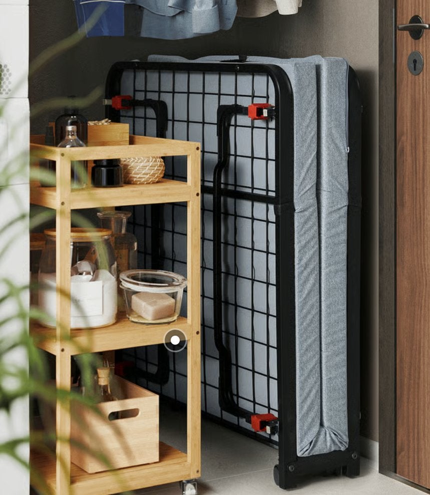 Ikea NORRUDDEN Guest bed, Ophalen, Eenpersoons, Zwart, Zo goed als nieuw
