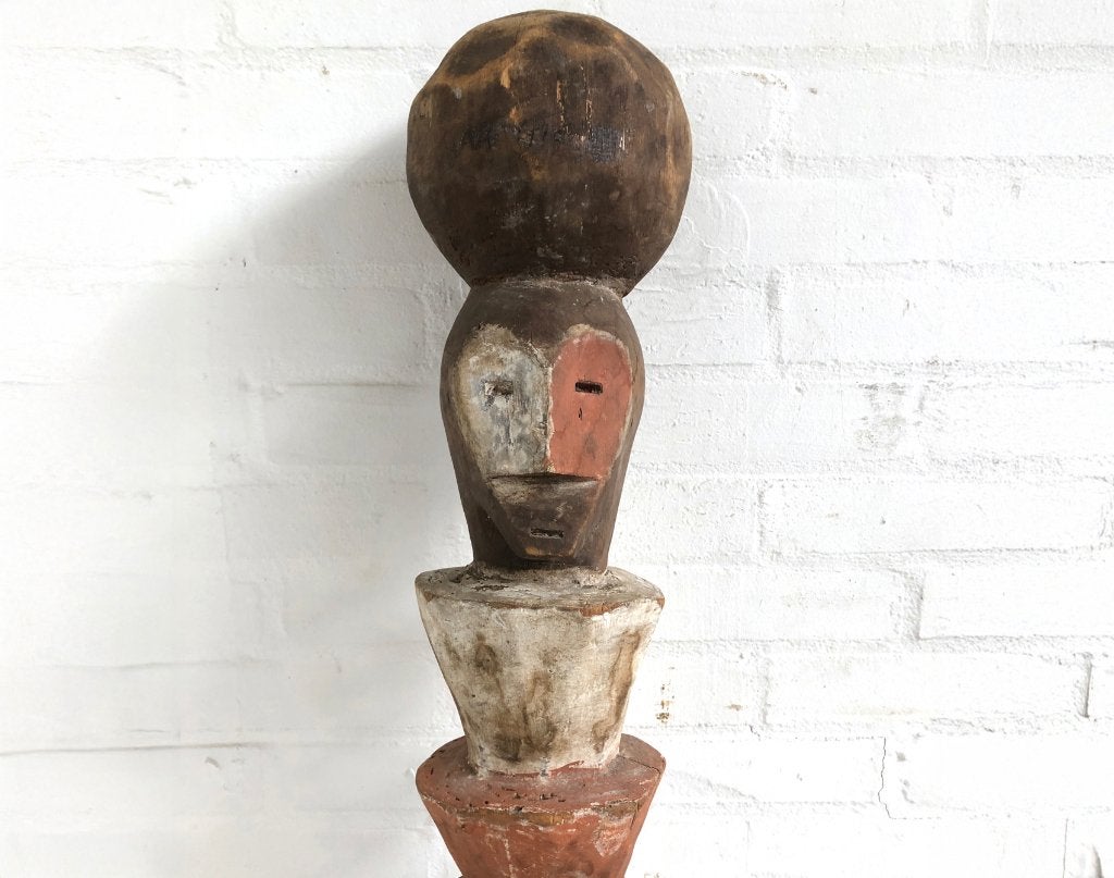 Groot Afrikaans houten beeld 141 cm | Congo | Metoko, Afrika, Handgemaakt, Meerkleurig, 141 cm