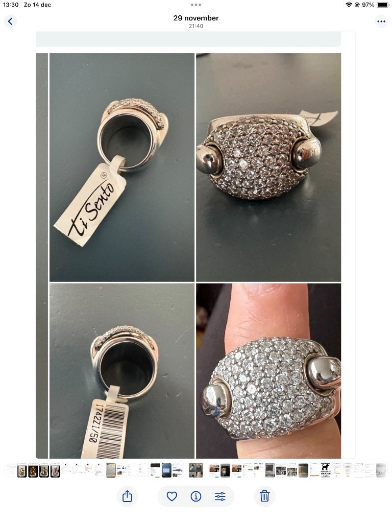 Ti Sento ring maat 52, Ophalen, Nieuw, Kleiner dan 17, Dame