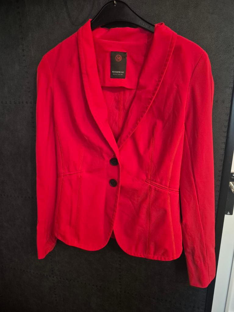 Penn en ink jasje, Kleding | Dames, Jasjes, Kostuums en Pakken, Verzenden, Zo goed als nieuw, Maat 38/40 (M), Rood