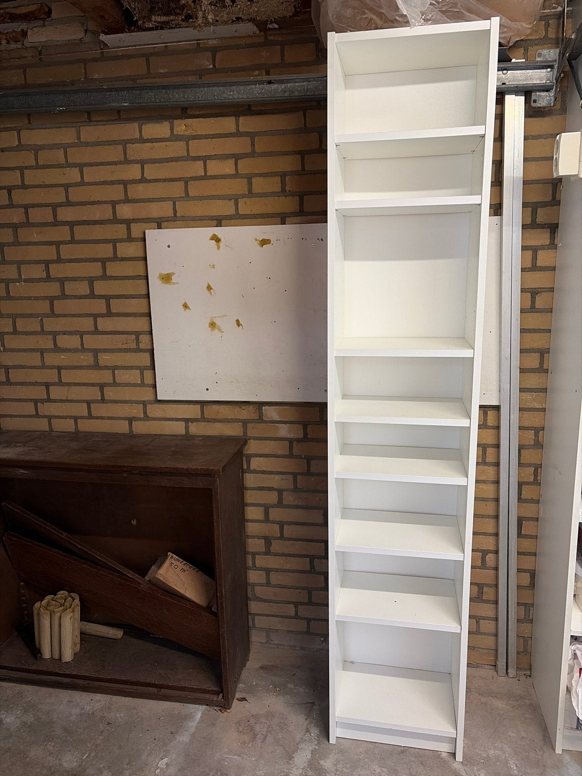 Smalle witte IKEA Billy boekenkast, Ophalen, Met plank(en), Minder dan 50 cm, Gebruikt