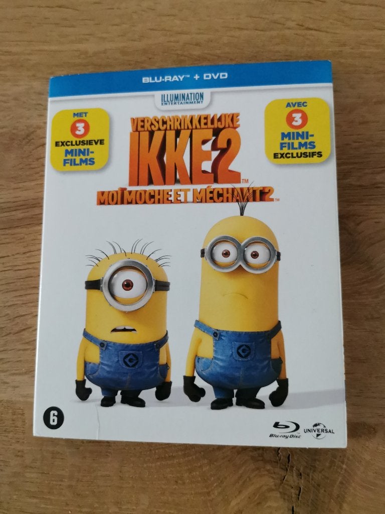 Verschrikkelijke Ikke2 blu-ray+dvd, Vanaf 6 jaar, Ophalen of Verzenden, Zo goed als nieuw, Tekenfilms en Animatie