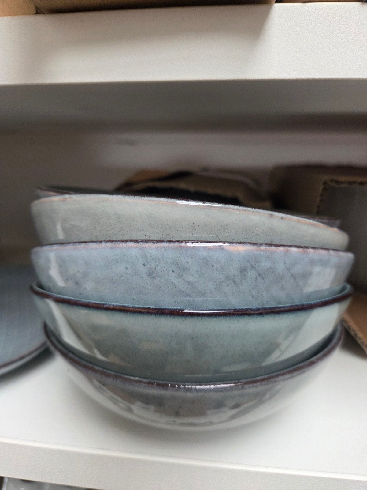 Broste Nordic Sea Schalen - Set van 4, Handgemaakt, Porselein of Keramiek, Schaal, Rond