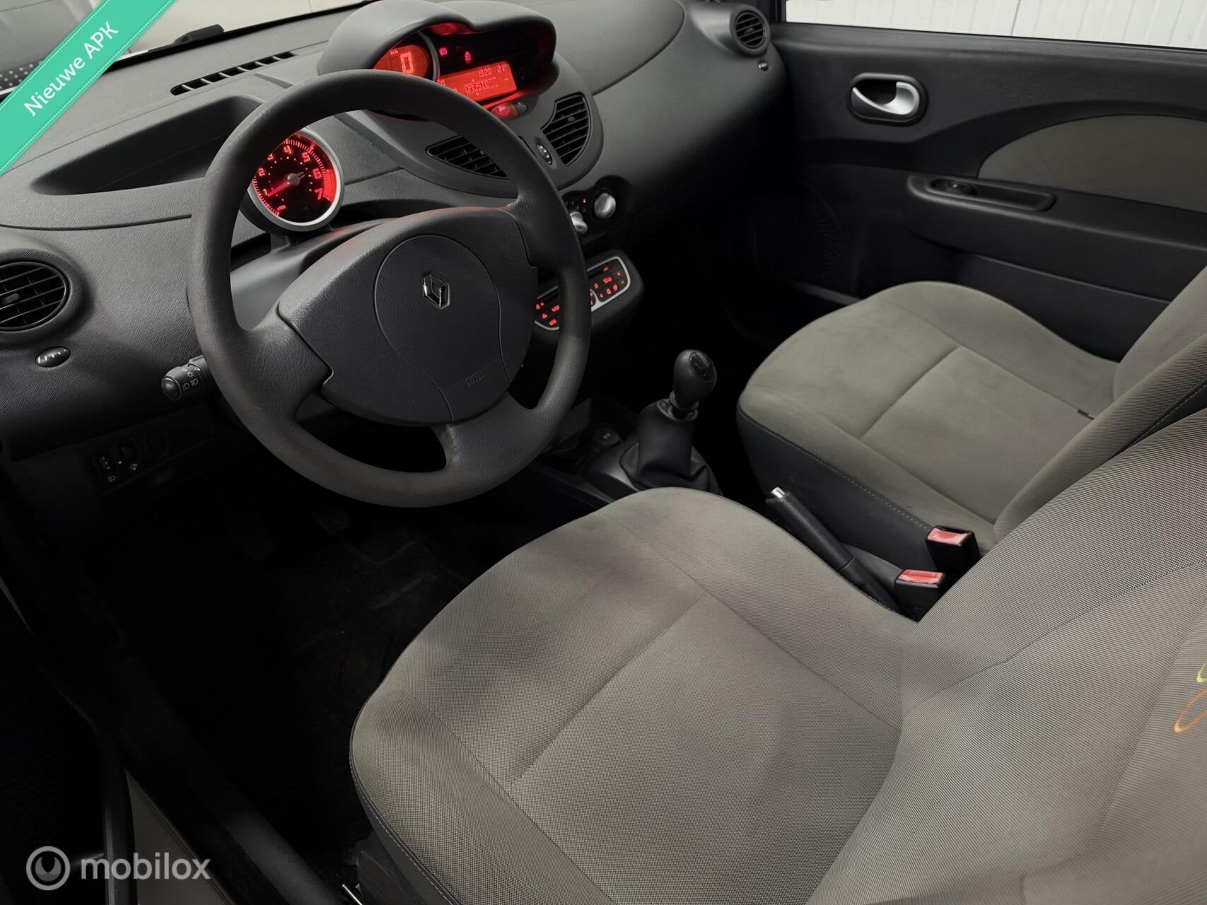 Renault Twingo 1.2-16V Dynamique|Airco|getint glas|APK Nieuw, Twingo, Gebruikt, 4 cilinders, Wit