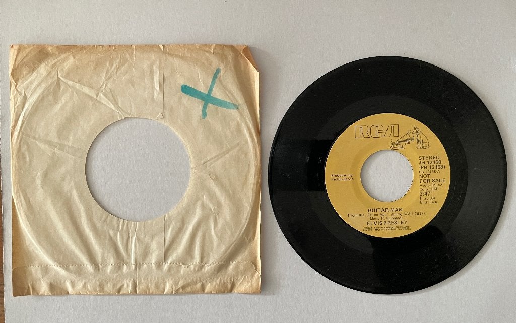 Elvis - Guitar Man / Guitar Man - PROMO - USA 1981, Pop, 7 inch, Ophalen of Verzenden, Zo goed als nieuw