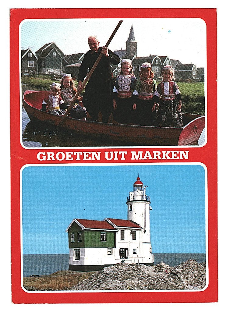 38265	Marken	NH 80+	_gelopen met mooie zegel	Waterland, Ophalen of Verzenden, 1980 tot heden, Ongelopen, Noord-Holland