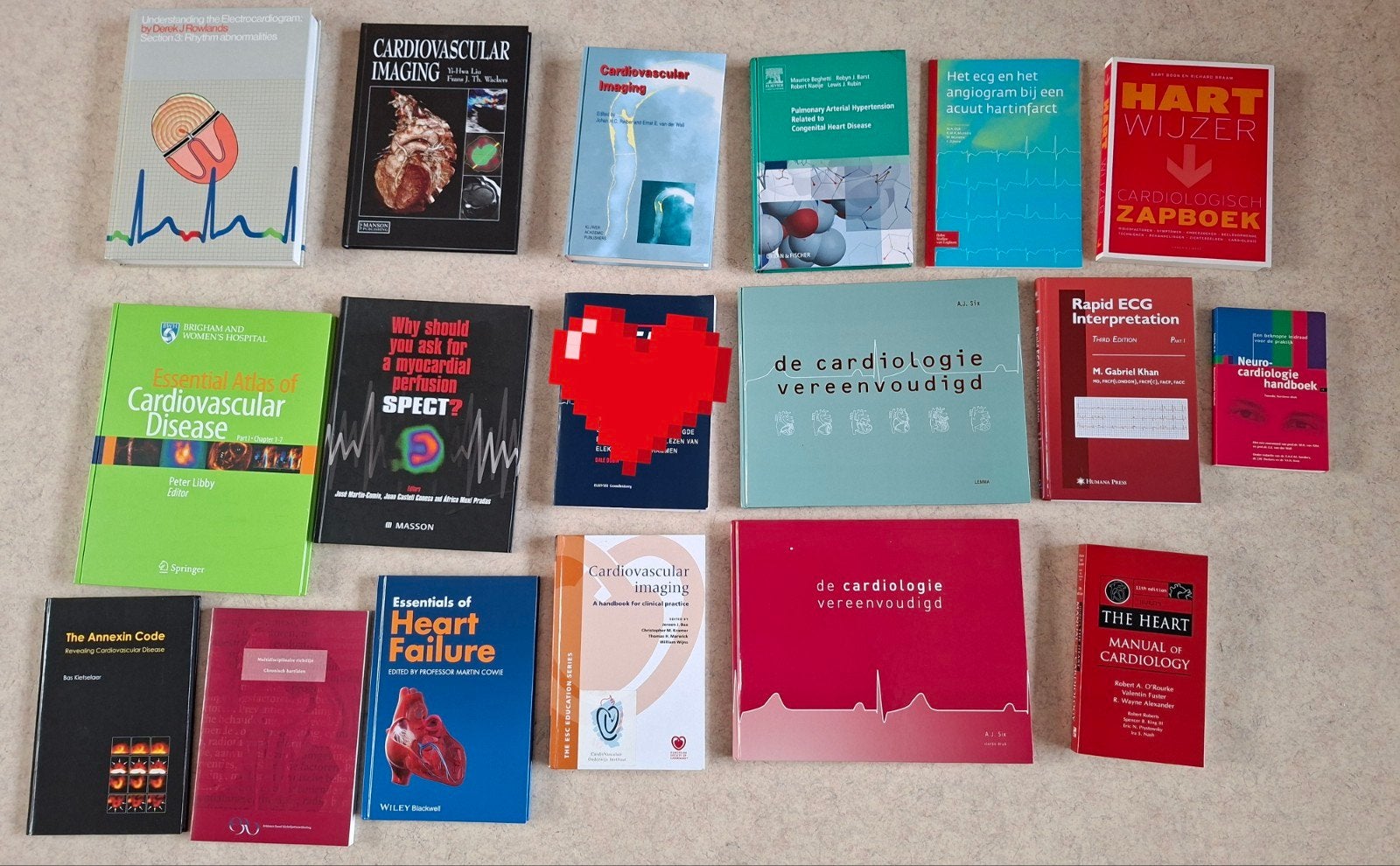 BOEKEN CARDIOLOGIE / ECG's / ECHO's, Boeken, Studieboeken en Cursussen, Diverse, Zo goed als nieuw, Beta, HBO