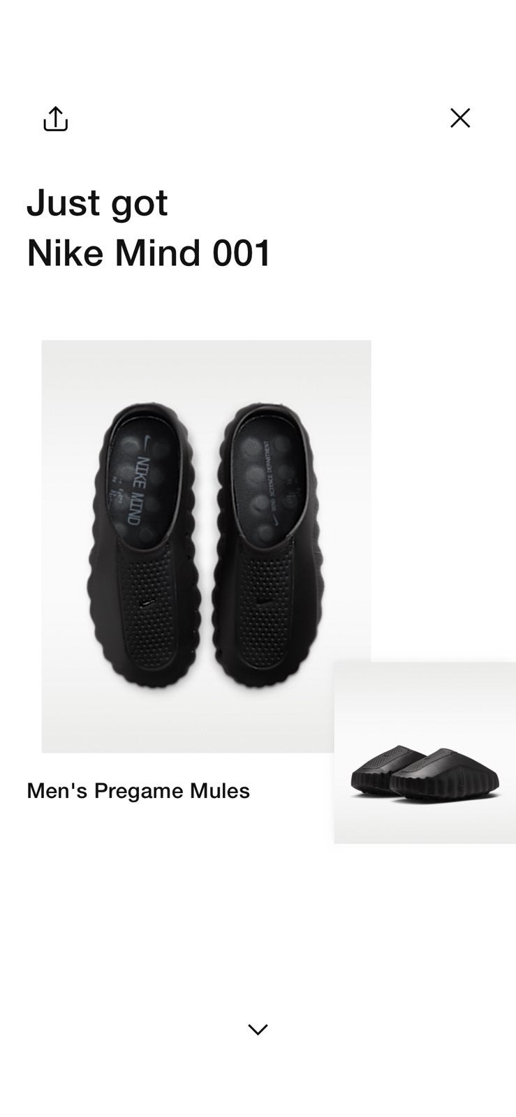 Nike mind 001 triple black 48,5, Slippers, Zwart, Nieuw, Ophalen of Verzenden