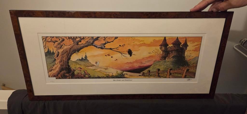 Ingelijste Olivier Bommel prent, Verzenden, Print, Minder dan 50 cm