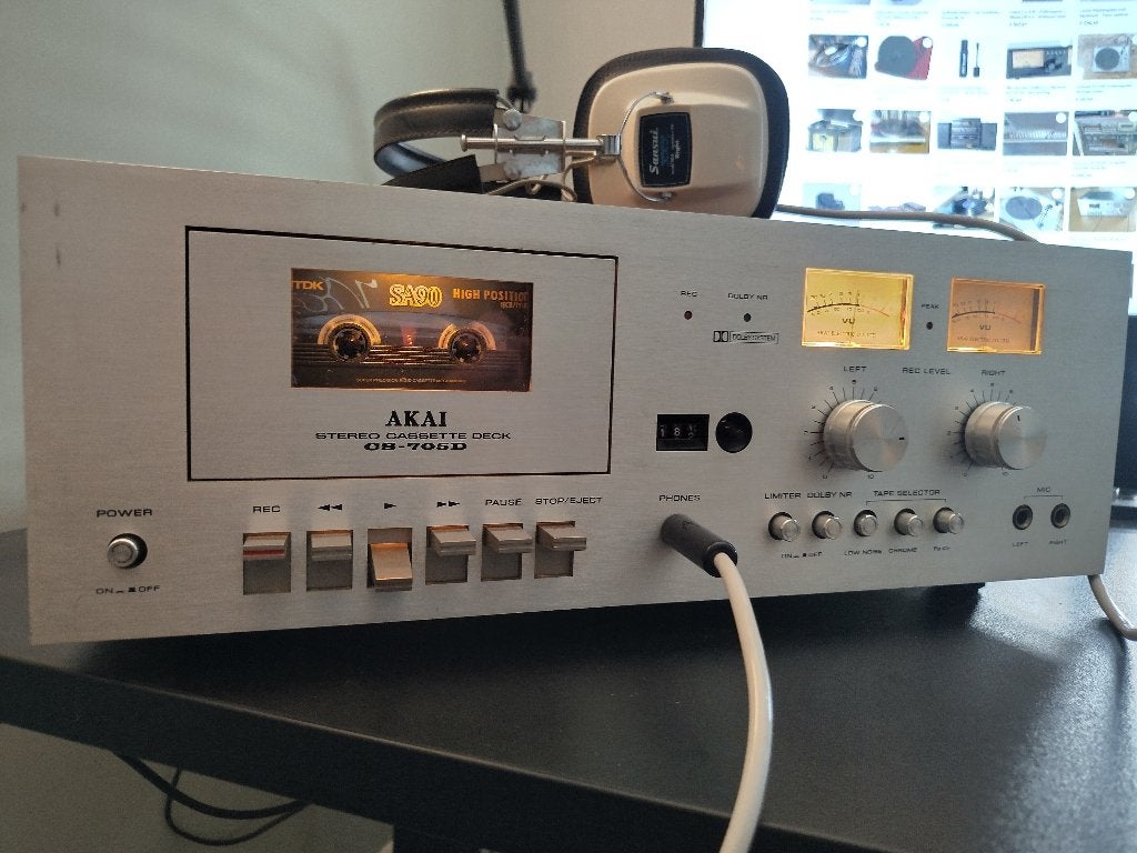 Akai cs 705D, Audio, Tv en Foto, Cassettedecks, Ophalen, Enkel, Akai, Tape counter