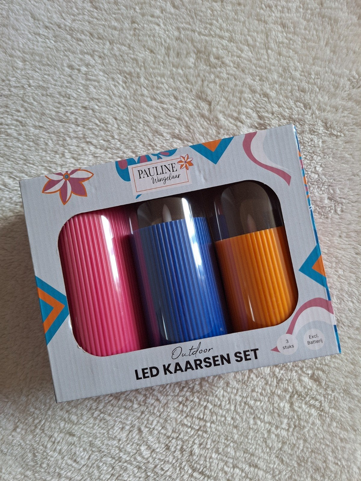 Outdoor led kaarsen set 3 stuks, Ophalen, Nieuw, Oranje, Kaars