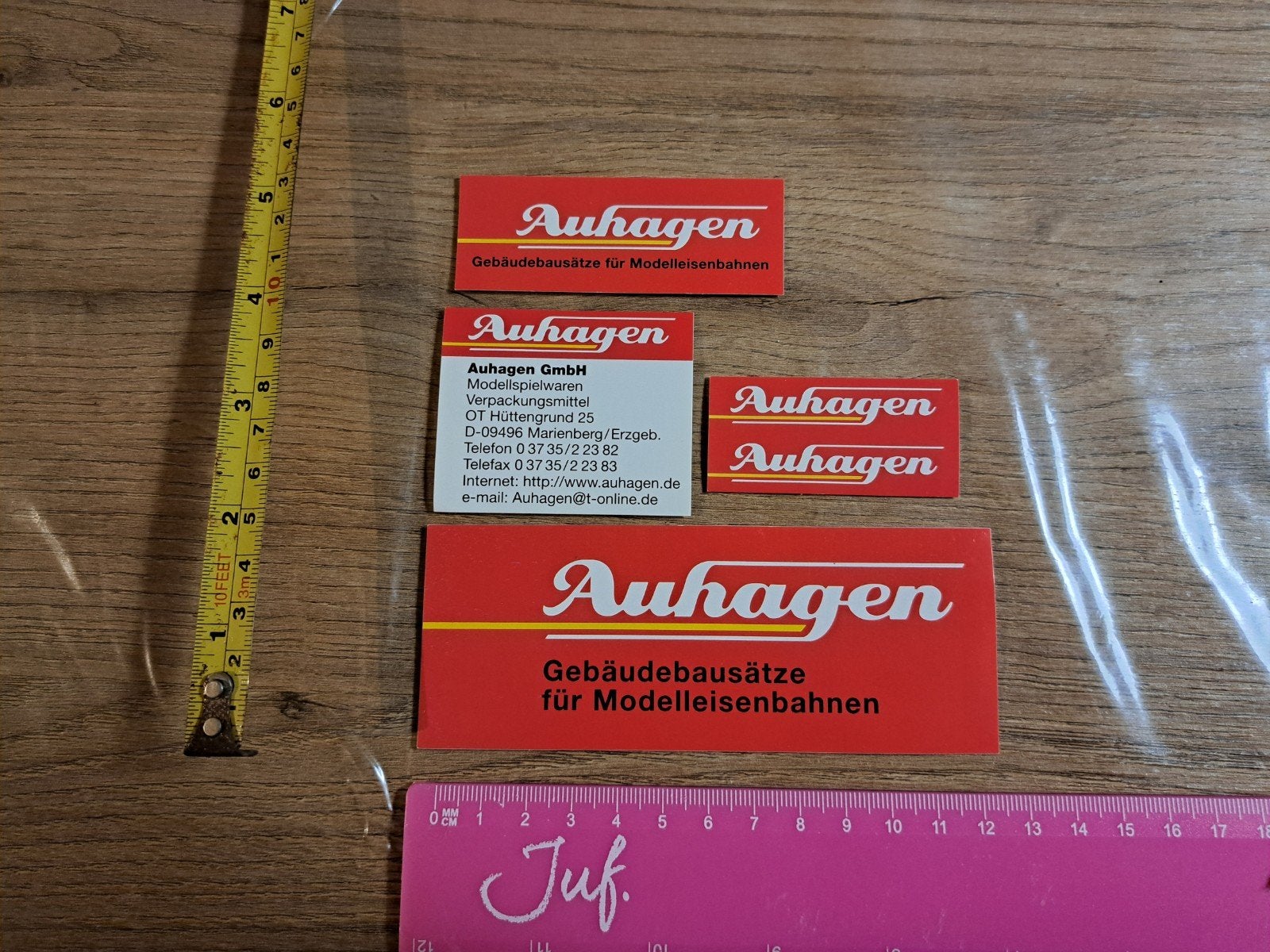 Sticker Auhagen set van 4 zie ander advertenties, Verzamelen, Ophalen of Verzenden