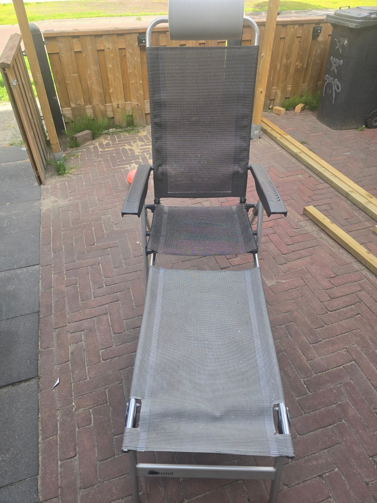 Dukdalf Campingstoel met Fortisimmo Voetenbankje, Ophalen, Campingstoel