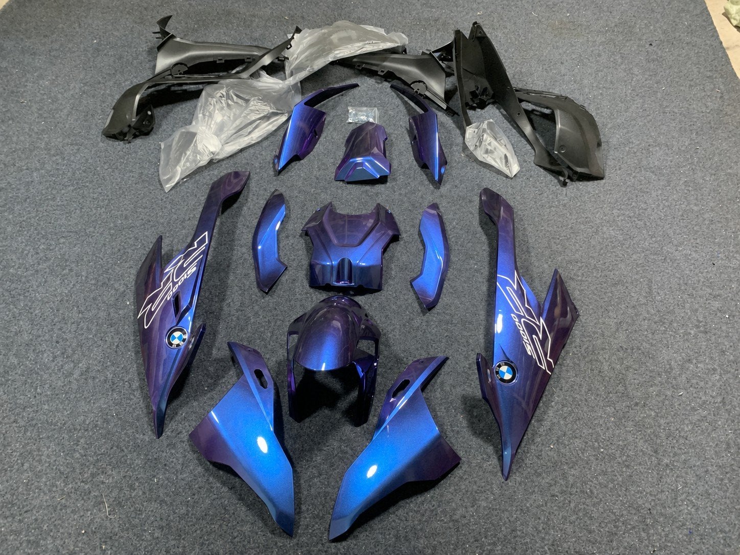 BMW S1000RR 2019 2020 2021 2022 2023 Kameleon paarse kappen, Ophalen of Verzenden, Gebruikt