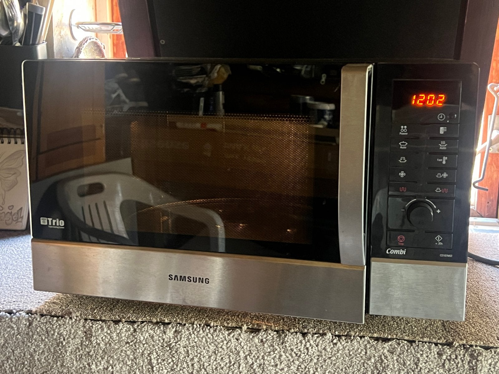 Samsung Combi Magnetron CE107MST - Zwart/Zilver, Witgoed en Apparatuur, Ophalen, Combimagnetron, Gebruikt, Grill