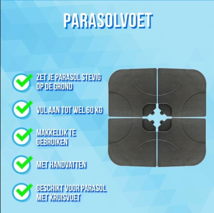 Parasolvoet tegels, Tuin en Terras, Parasols, Ophalen, Nieuw