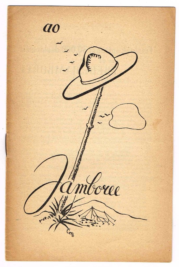 scouting Folder AO Wereld Jamboree 1947 Frankrijk, Ophalen of Verzenden, Gebruikt, Embleem, Speld of Insigne