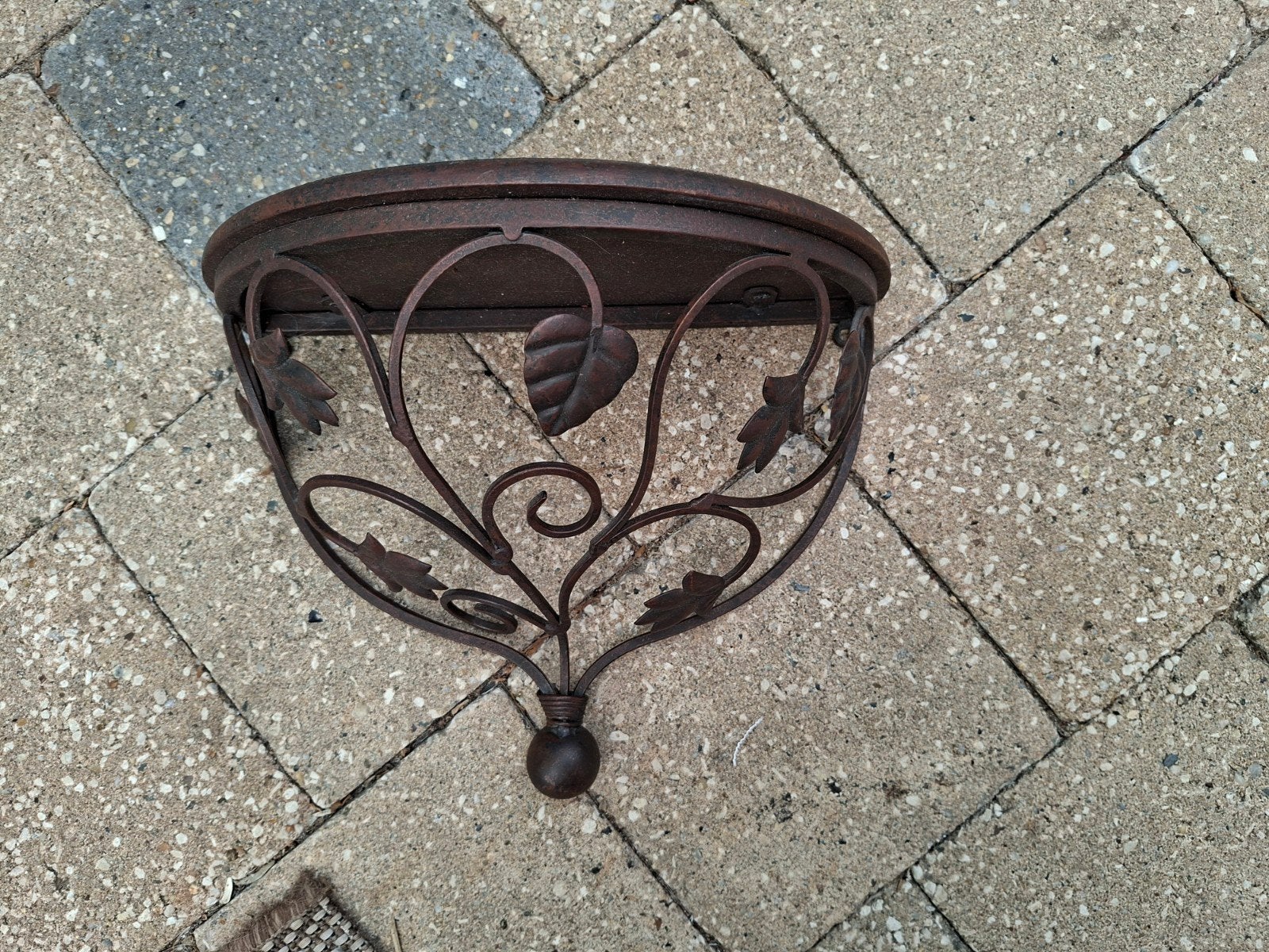 wandconsole metaal, Metaal, 30 cm, Vintage, Ophalen of Verzenden