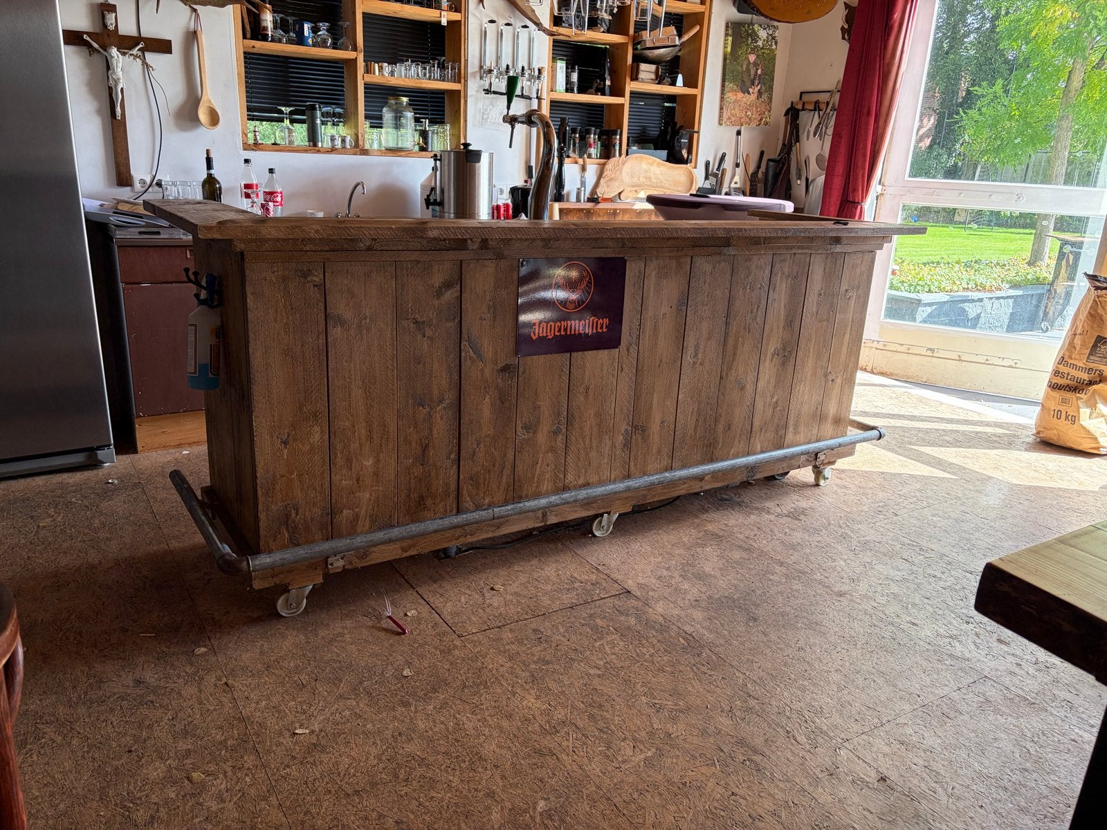 Verrijdbare Bar met Tap en Spoelbak, Ophalen, Gebruikt