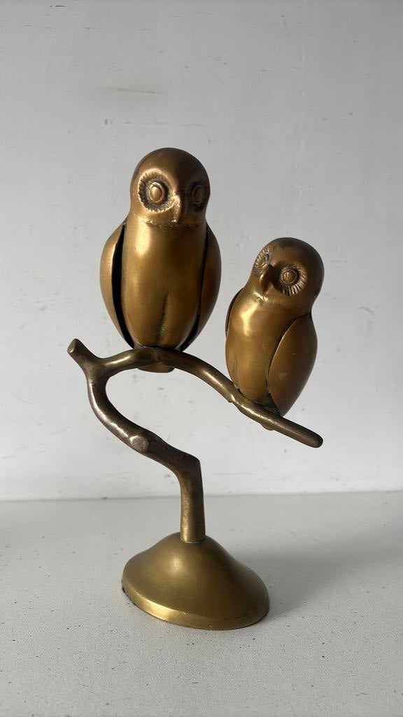 Uilen - messing, Antiek en Kunst, Antiek | Koper en Brons, Ophalen of Verzenden