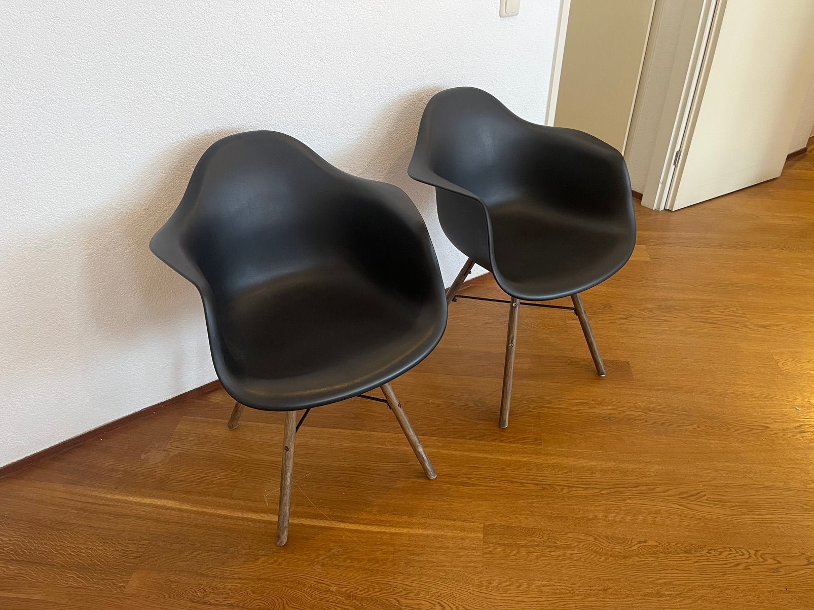 Eettafel stoelen, Ophalen, Kunststof, Gebruikt, Zwart