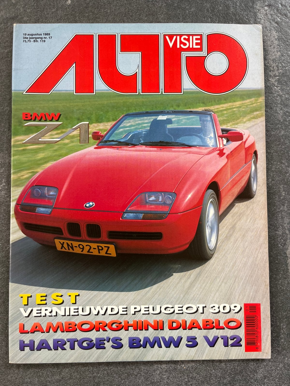 Auto Visie 17/89: BMW Z1, Peugeot 309, Lamborghini Diablo, Ophalen of Verzenden, Gelezen, Algemeen