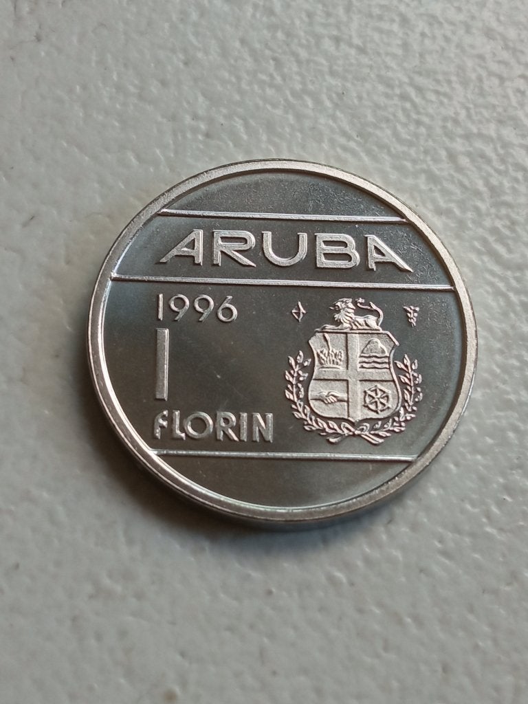 Aruba 1 florin 1996., Ophalen of Verzenden, Noord-Amerika, Losse munt