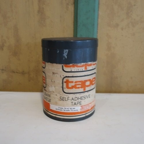 Blik drum DEPA tape zelfklevend band hoogte .. cm origineel, Ophalen of Verzenden