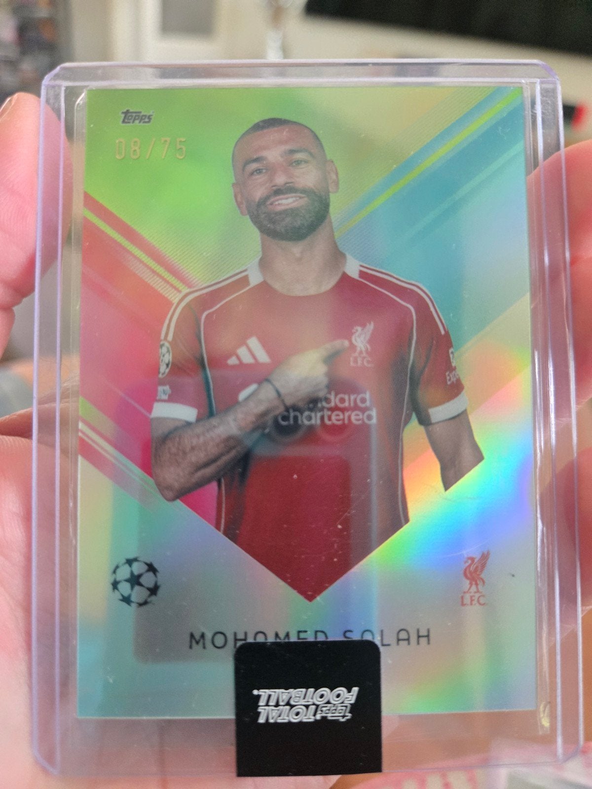 Mo Salah Topps Total Football Chromium /75 Spelerskaart, Verzamelen, Ophalen of Verzenden, Zo goed als nieuw, Buitenlandse clubs